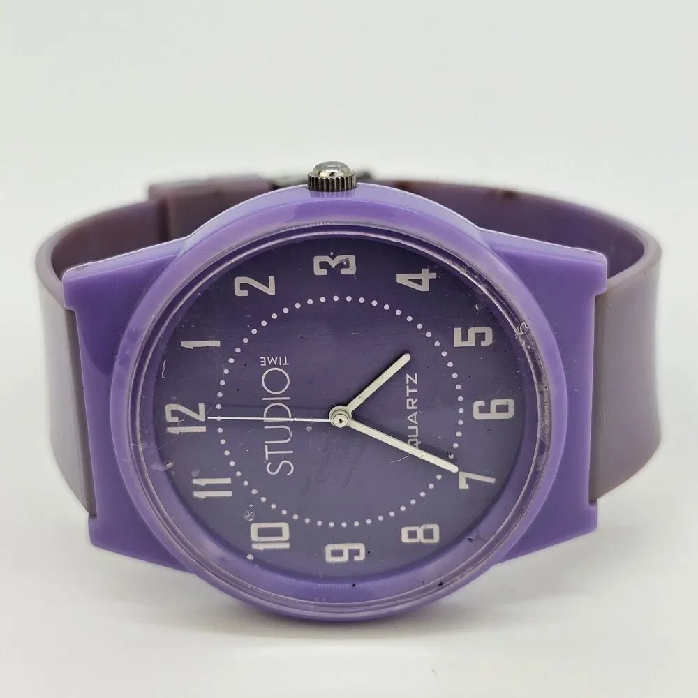 Studio Women's Watch 40MM‎ Lavender Dial Lavender Plastic Bands New Battery
